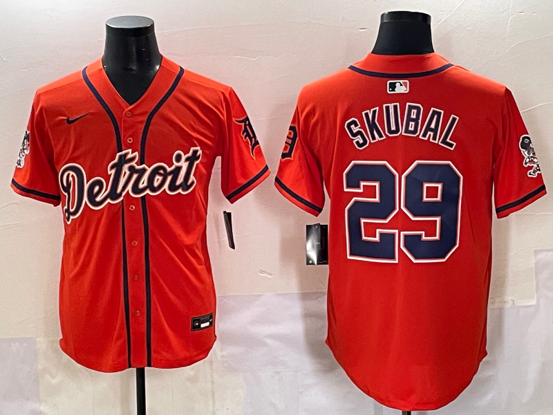 Men's Detroit Tigers Tarik Skubal #29 Orange Limited Jersey